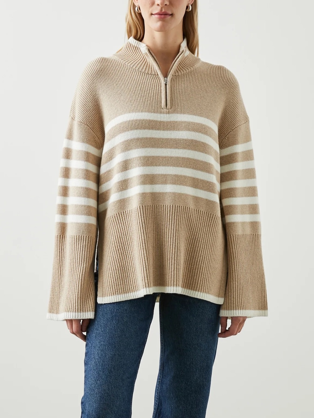 Rails Tessa Sweater Sand Stripe NEW